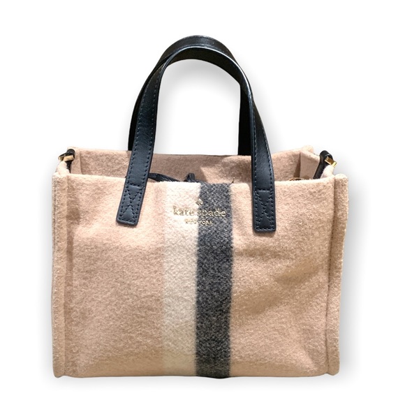 RARE Kate Spade Washington Square Sam Multicolor Wool Felt/Leather Satchel - Picture 3 of 12